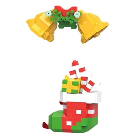 Julklappar Mikro Byggklossar Serie Jultomte Ren