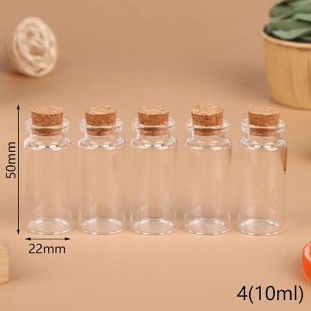 5 st 5/6/8/10/12/15 ml julönskeflaskor glasflaskor