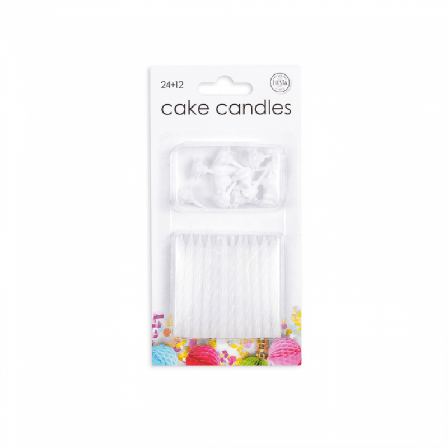 Kakeslys hvit 24-pakke