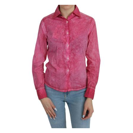 Ermanno Scervino Collared Long Sleeve Shirt , Roze , Dames , Maat: M