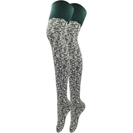 Kvinde Lårhøj Bomuld Strikket Vinterstøvle Sok