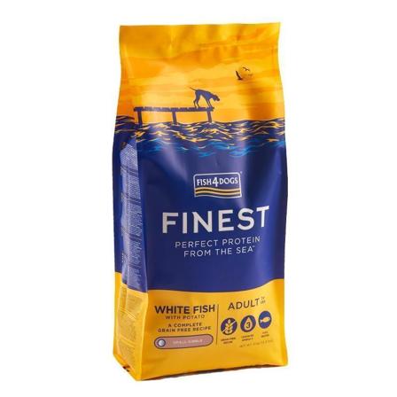 Fish4Dogs Adult Finest med hvit fisk små biter 6kg, Hund, Hundefôr, Tørrfôr, Fish4Dogs