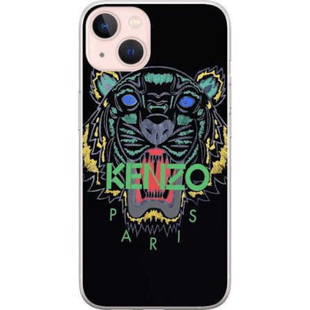 Kompatibelt Mobildeksel til Apple Apple iPhone 13 Kenzo Paris Tiger Logo Plakat Motemerke Gateklær Luksusmodus Ikonisk Design Svart Bakgrunn Kunst