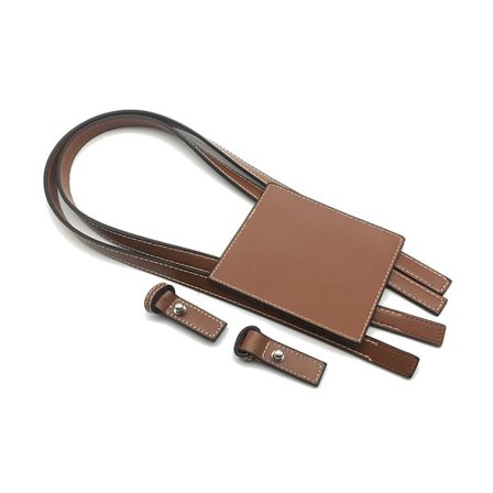 3 stk/sett Veske Skulderrem Skinnveske Bunn BRUN S