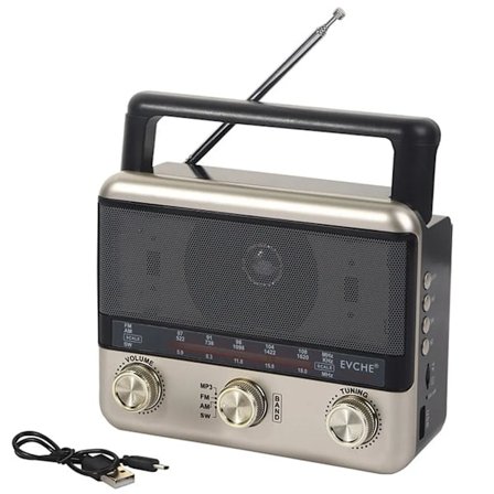 Kökradio, bärbar radio, köksradio nostalgi radio med Bluetooth, enkel radio för seniorer. Liten radio