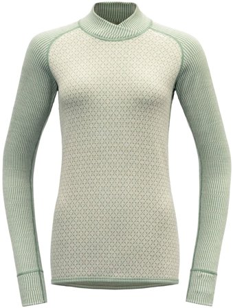 Devold Kvitegga Merino 230 Cross Neck Woman Raw White - Ullunderställ