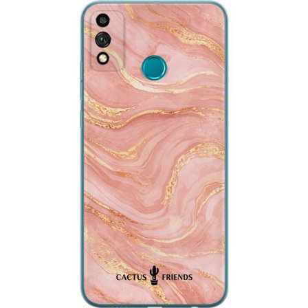 Kompatibelt Mobilskal till Honor Honor 9X Lite Cactus and Friends – RoseGoldFlow