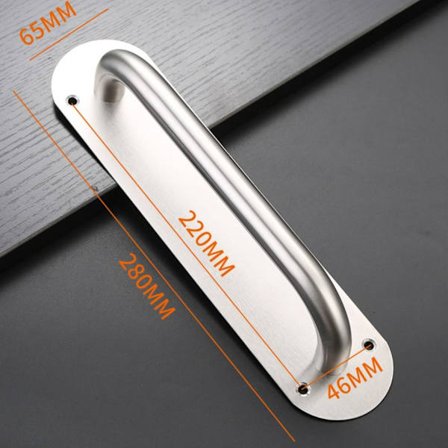 Dørhåndtag Hardwarehåndtag OVAL 28X6,5CM OVAL 28X6,5CM