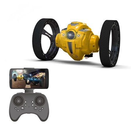 Udsalg WIFI Bounce Car med 2.0mp kamera PEG SJ88 4CH 2.4GHz Jump Sumo RC Biler med Fleksible Hjul Fjernbetjening FSWB