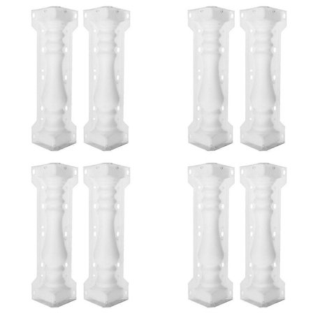 8x Romersk Kolonn Form Balkong Trädgård Pool Staket Cement Räcke Gips Betong Form Kolonn Form Gua