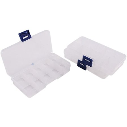 Läpinäkyvä muovi, askartelu, helmet, tarvikkeet Monikäyttöinen järjestäjä 10 lokeroa ja säädettävät väliseinät -