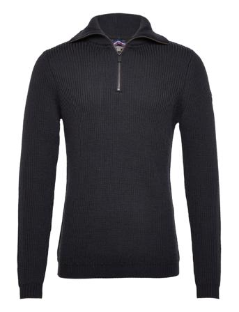 Trentino Sweater M Knitwear Half Zip Pullover Svart SNOOT