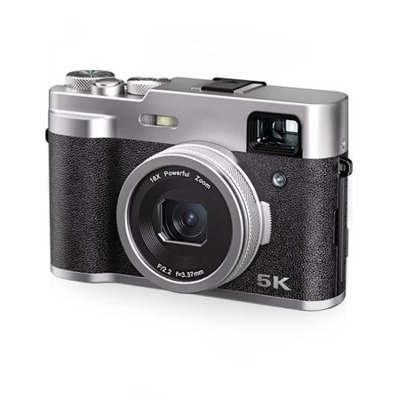 INF 5K digitalkamera med front- og bagkamera, søger, autofokus, anti-shake