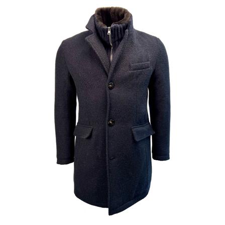 Gimo's, Single-Breasted Coats Blauw, Heren, Maat:S
