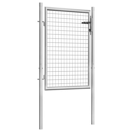Vidaxl Trädgårdsgrind Galvaniserat Stål 105x150 Cm Silver Silver