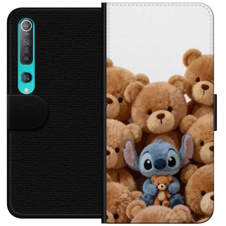 Kompatibel Tegnebogsetui til Xiaomi Xiaomi Mi 10 5G Sød og sikker illustration med Stitch omgivet af bamser, der skaber en varm og legende følelse f