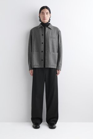 COS Men's Wool Overshirt in Grey