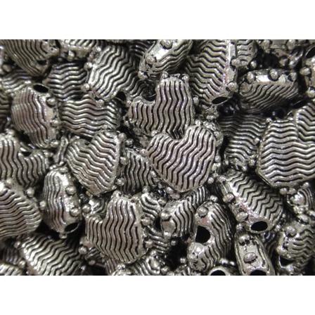 100st Metallpärlor Hjärtan 9,4mm Nickelfria