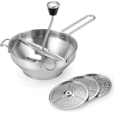 Grønnsaksrivel, Rustfritt Stål Tomatpresse Matkvern Potetmoser