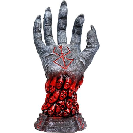 Berserk Figur Hand of God Skulptur Anime Skelett Staty Rune Djävul Hand Harts Ornamentet Halloween