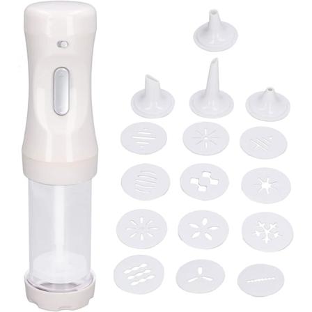 Keksipuristimepistooli-sarja, sähköinen keksienvalmistustyökalu levyillä DIY-keksejä varten