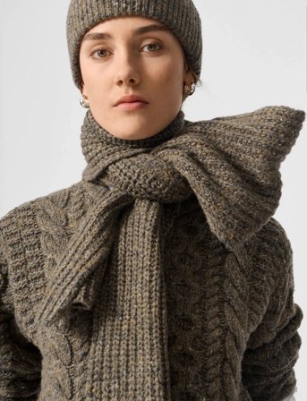 Lovechild 1979 Erin Scarf - Khaki green - ONE SIZE