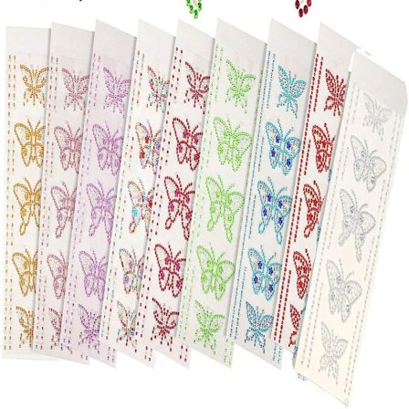 Butterfly Shape Stickers Rhinestone Stickers Gem Stickers