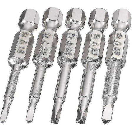 5 stk. 50mm sekskantet skaft trekant hoved elektrisk skruetrækker bits S2 stål trekant spids 6,35mm sekskantet skaft magnetiske skruetrækker bits 1,8/