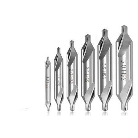 Kombineret center bor 60 grader forsænke vinkel bit sæt