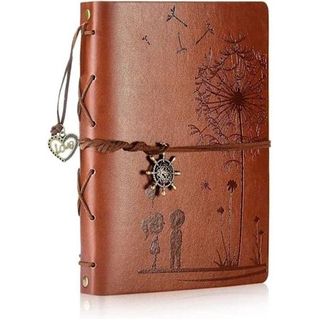 ##/Fotoalbum Stort Scrapbooking Album Maskros Läder Vintage Familj Fo##/,A