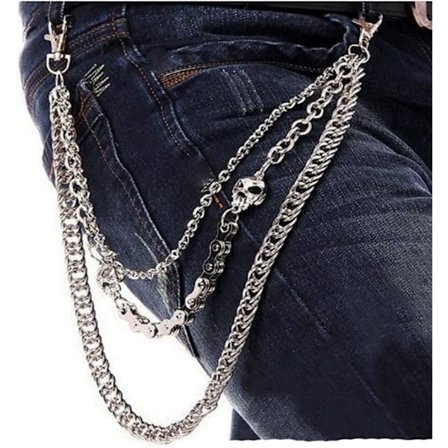 Hip Mall Herre Non-Mainstream Emo Rock Bukser Pung Nøglering Punk Bukser S