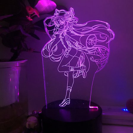 Spelkaraktär 3D Illusion Lampa 16 färger LED Nästan