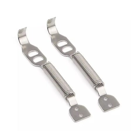 Racing Sportbil Huvfäste Lås Fjäderfäste Huv Stötfångare Låsningskit Stötfångare Lås Snabbkoppling Fästen (1 par, Silver)