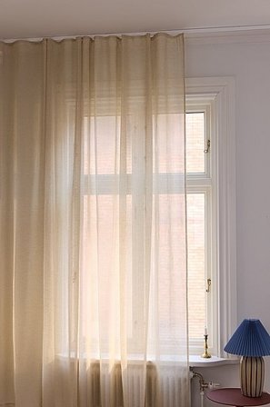 Jotex - Gordijn Met Linnen Textuur 1 Lengte Extra Breed Lichtbeige lichtbeige - LIZZIE - Koop Linnen gordijnen bij Jotex