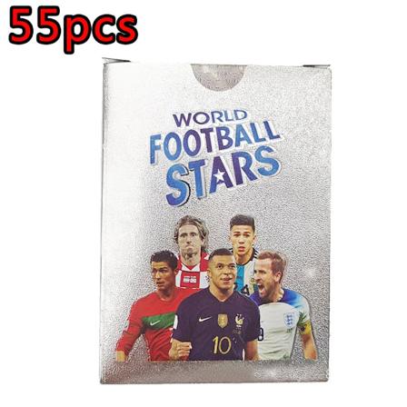 55 stk. Messi Ballsuperstar Gold Card Star Limited Edition Signatur Serie Trading Fodboldspiller Kort Børns Fan Gavepakke K silver