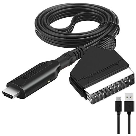 SCART til HDMI-kabel - SCART til HDMI-adapter - Alt-i-én SCART til