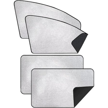 Solskærm til bil med UV- og privatlivsbeskyttelse sølv