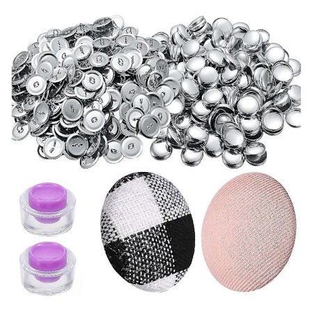 100 sæt cover knapper kit med værktøjer størrelse knapper til at dække selv cover knapper DIY stof klud Cov - MXBC