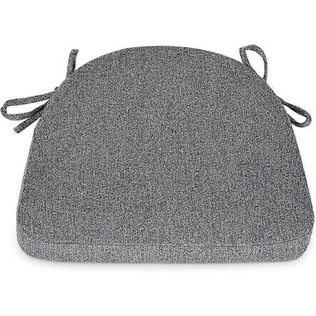 Ruokatuolin pehmusteet nauhoilla [43x42x5 cm] Liukumattomat keittiön ruokatuolin pehmusteet ja istuintyynyt - Tummanharmaa