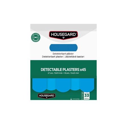 HOUSEGARD Plåster detekterbara 2x45st - Lyreco - Skyddsutrustning - Första Hjälpen - Förband och Refill
