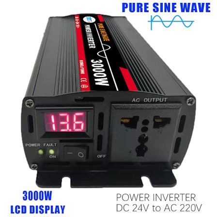 3000W 24V till 220V Ren Sinusvåg Power Inverter Solar-XF12-