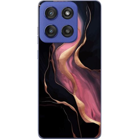 Kompatibelt Mobilskal till Motorola Edge 60 Stylus Svarta marmervågor