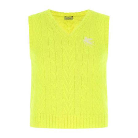 Etro Strik Gul, Herre Veste, Størrelse: S