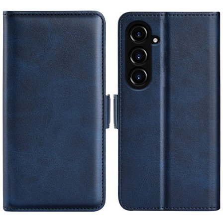 SKALO Samsung S23 FE Premium Wallet Flip Cover - Blå