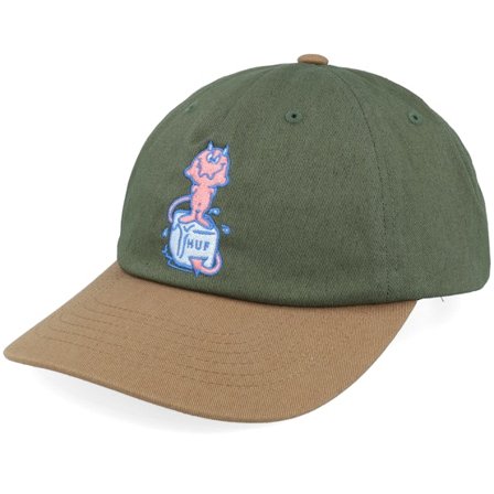 HUF - Vert unconstructed Casquette - Melt Green Dad Cap @ Hatstore