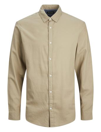 Jjegingham Twill Shirt L/S Noos Jack & J S Beige