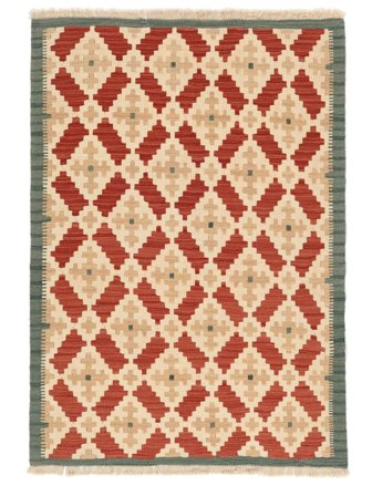 Alfombra Kilim Gashgai 104X148 Naranja/Rojo Oscuro ( Persia/Irán)