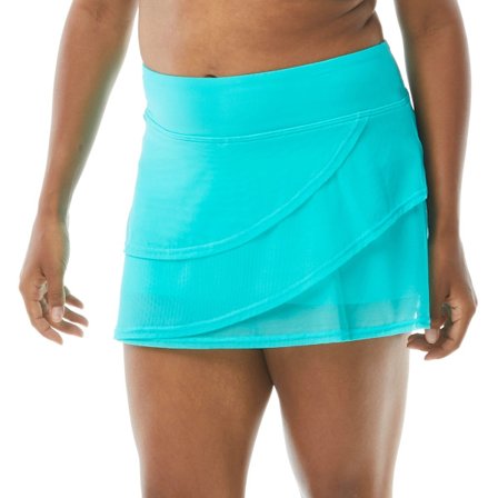 Dame Taljebånd Lagdelt Badedragt Flæse Badeskørt