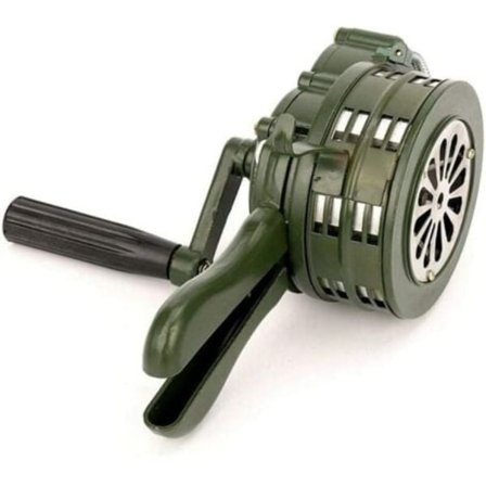 Håndsveiv sirene bærbar 110dB metallalarm manuell betjening nød sikkerhetsalarm Air Raid-DPZO.ca