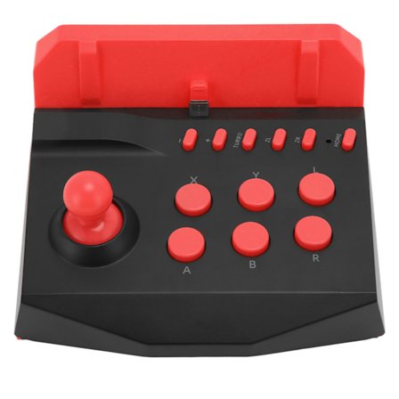 Arkadspel Joystick Plug and Play Fight Stick Controller med Burst-funktion för Switch Lite Svart Röd